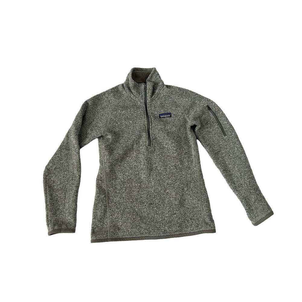 Patagonia Birch White Gray Better Sweater 1/4 Zip Pullover Womens XS